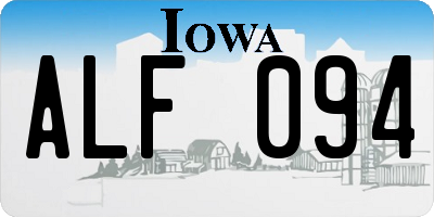 IA license plate ALF094