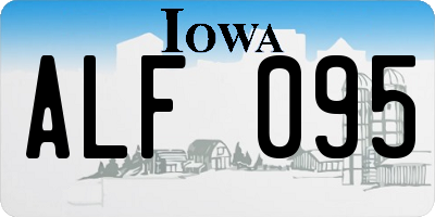 IA license plate ALF095