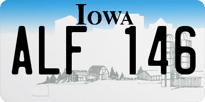 IA license plate ALF146