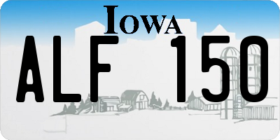 IA license plate ALF150