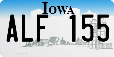 IA license plate ALF155