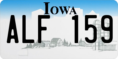 IA license plate ALF159