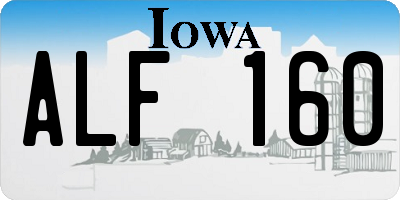 IA license plate ALF160