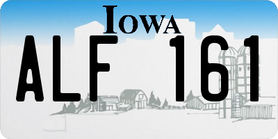 IA license plate ALF161