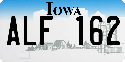 IA license plate ALF162