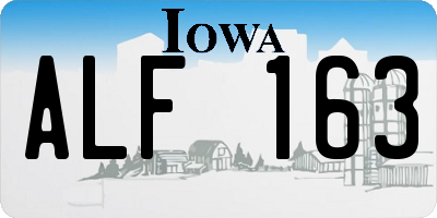 IA license plate ALF163