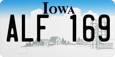 IA license plate ALF169
