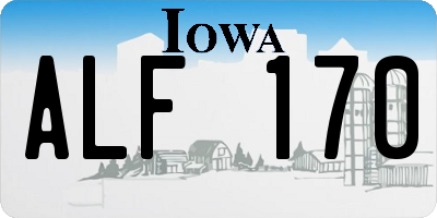 IA license plate ALF170