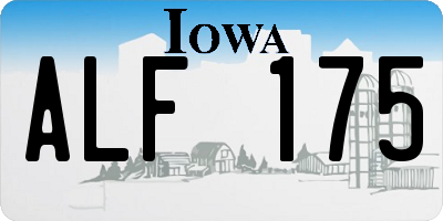 IA license plate ALF175