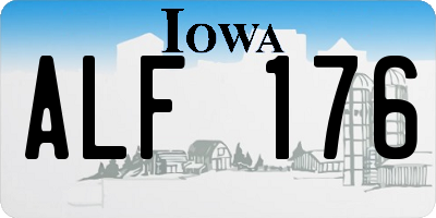 IA license plate ALF176