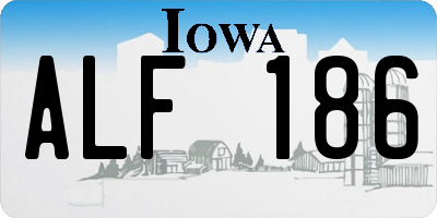 IA license plate ALF186