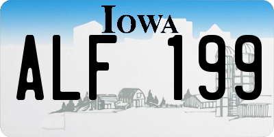 IA license plate ALF199