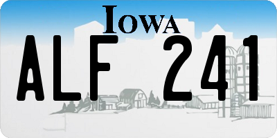 IA license plate ALF241