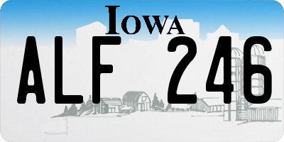 IA license plate ALF246