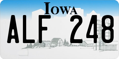 IA license plate ALF248