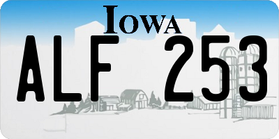 IA license plate ALF253