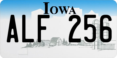 IA license plate ALF256