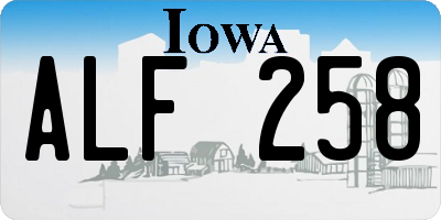 IA license plate ALF258