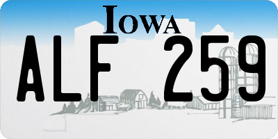 IA license plate ALF259
