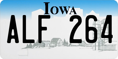 IA license plate ALF264