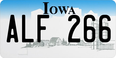 IA license plate ALF266