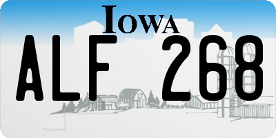 IA license plate ALF268