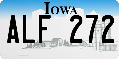 IA license plate ALF272