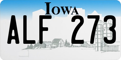 IA license plate ALF273