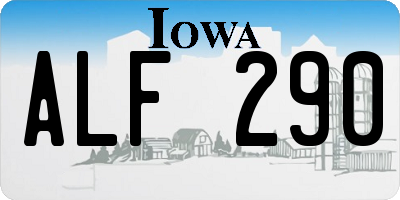 IA license plate ALF290