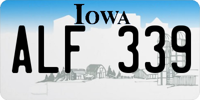 IA license plate ALF339