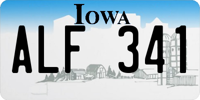 IA license plate ALF341