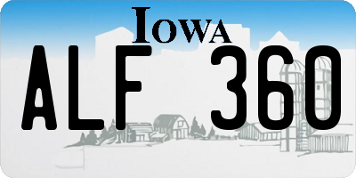 IA license plate ALF360