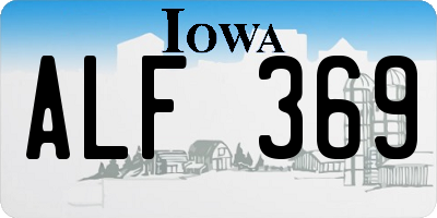 IA license plate ALF369