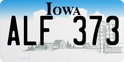 IA license plate ALF373