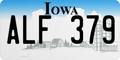 IA license plate ALF379