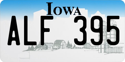 IA license plate ALF395