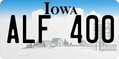 IA license plate ALF400