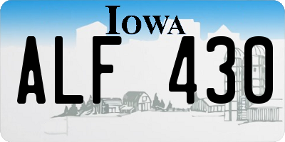 IA license plate ALF430