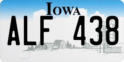 IA license plate ALF438