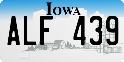 IA license plate ALF439
