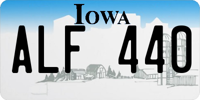 IA license plate ALF440