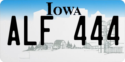 IA license plate ALF444