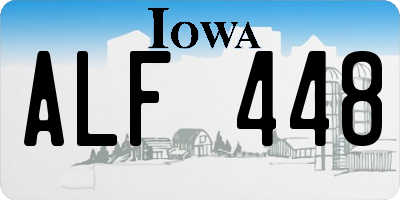 IA license plate ALF448