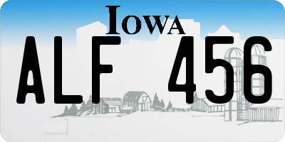 IA license plate ALF456
