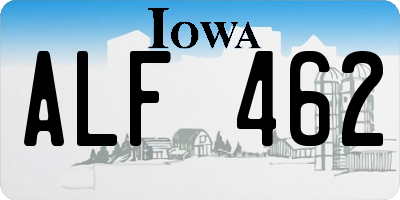 IA license plate ALF462