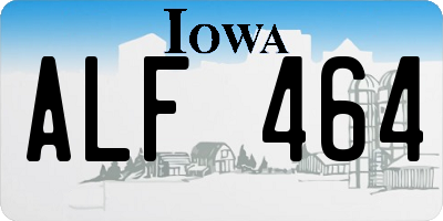 IA license plate ALF464