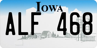 IA license plate ALF468