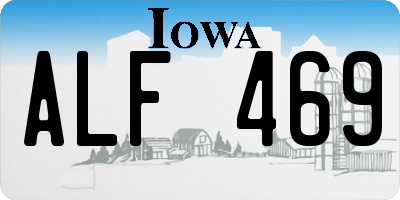 IA license plate ALF469