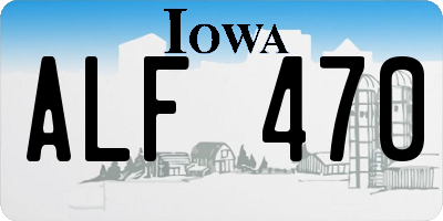 IA license plate ALF470