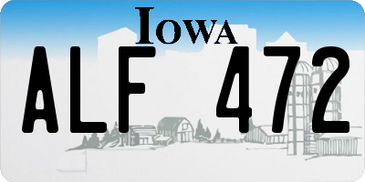 IA license plate ALF472